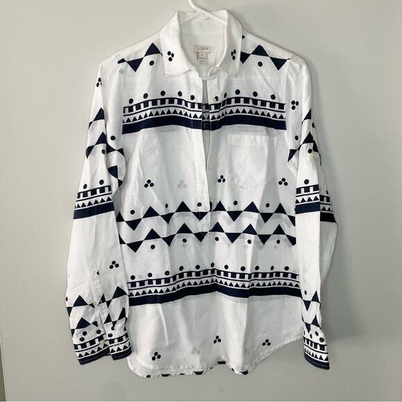 J. Crew Factory Printed Linen Tunic Size S - Picture 3 of 6